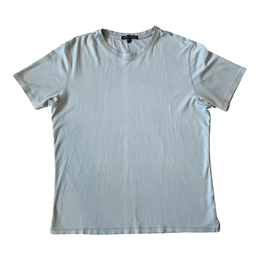 Robert Barakett Mens Pima Cotton Short Sleeve Crew Neck Tee Moon Dust XL